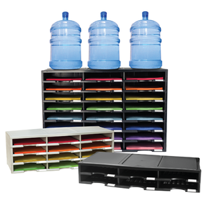 30 Compartment Literature Sorter, Black